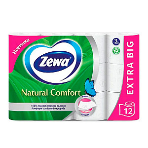 Бумага туалетная Zewa Natural Comfort 3-слойная 12 рулонов