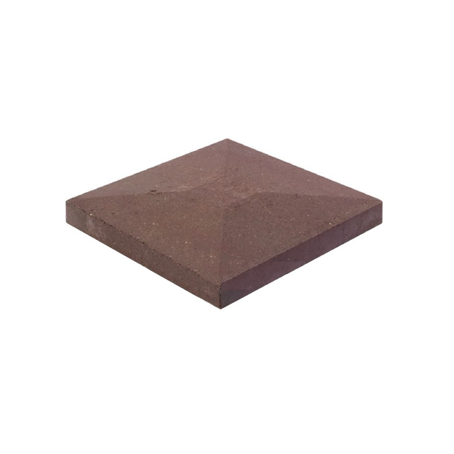 Камень бетонный накрывочный лицевой 1КБНЛ-МЦС-25 п 43 коричневый 2%
