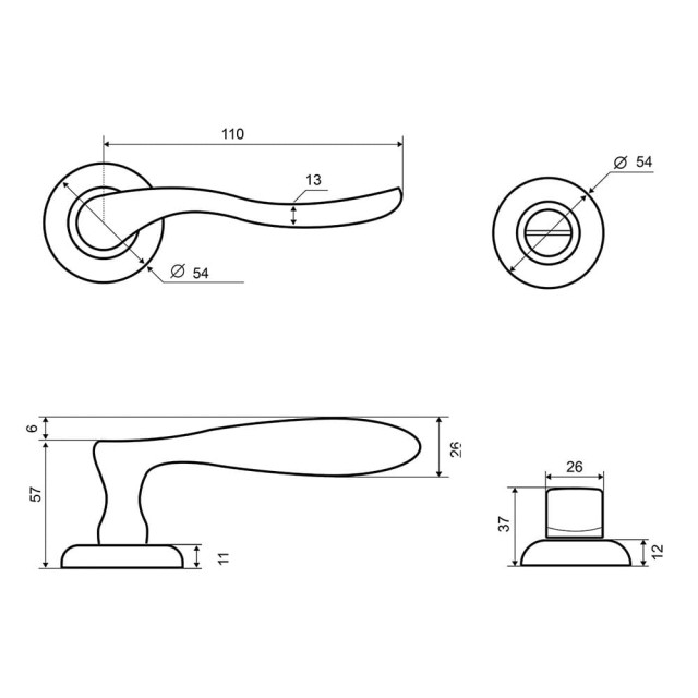 Комплект для двери Фабрика Замков FZ SET 17L 170 BK AB