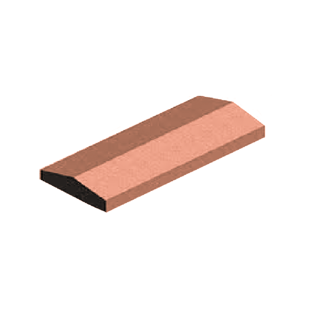 Камень бетонный накрывочный лицевой 1КБНЛ-МЦС-24 п 42 коричневый 2%
