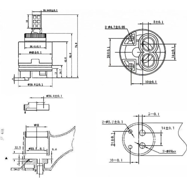 Картридж для смесителя AV Engineering AVSSS-091S тип C-S D40