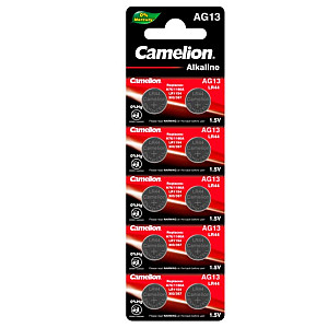 Батарейка Camelion AG 13-BP10 Mercury Free (без ртути) 100/3600 К