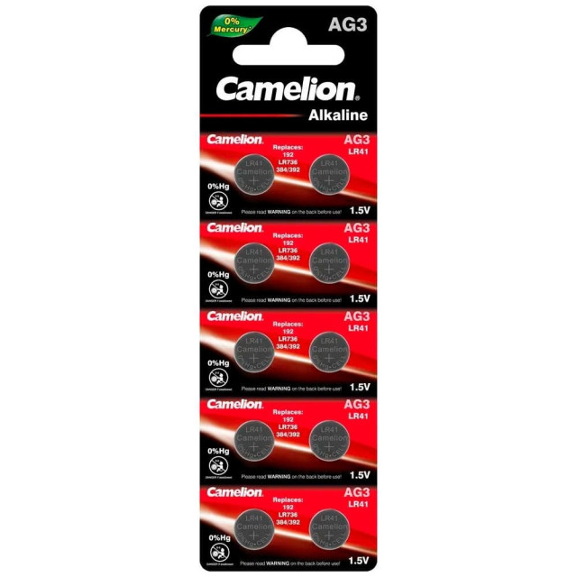 Батарейка Camelion AG 3-BP10 Mercury Free 100/3600 К (без ртути)