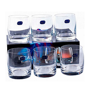 Набор стаканов для виски Bohemia Crystal Ideal 25015/290 стеклянных 290 мл 6 шт