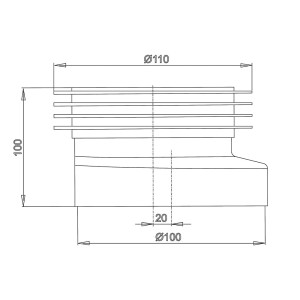 Манжета для унитаза AlcaPlast A990 эксцентрическая