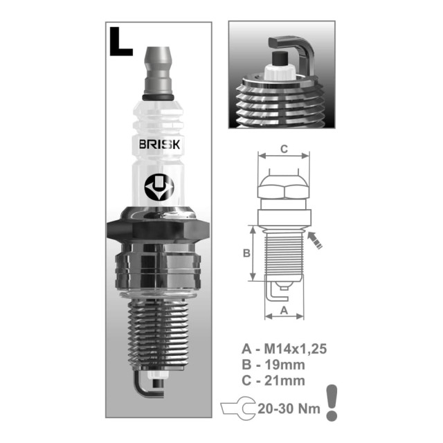 Свеча зажигания BRISK IR15YC-1 443221315410-А