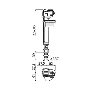 Впускной механизм AlcaPlast А18-1/2