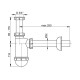 Сифон для умывальника AlcaPlast A430-BL-01 O32 c накидной гайкой 5/4