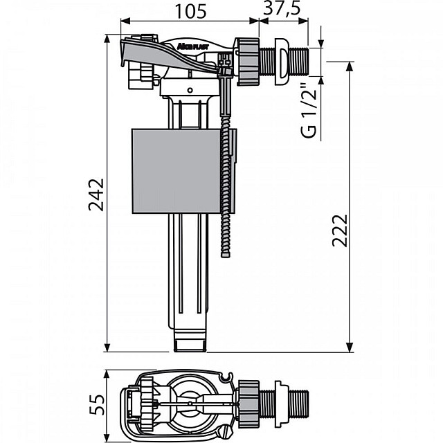 Впускной механизм AlcaPlast А160-1/2