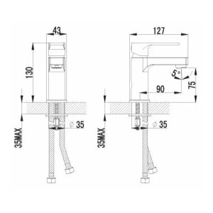 Смеситель для раковины Lemark Plus Grace LM1506C
