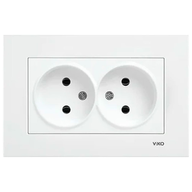 Розетка Viko Karre 90960055 2 гнезда белый Розетка Viko Karre 90960055 2 гнезда белый