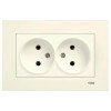 Розетка Viko Karre 90960155 2 гнезда кремовый