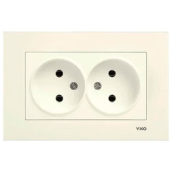 Розетка Viko Karre 90960155 2 гнезда кремовый