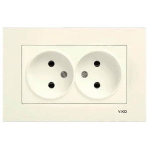 Розетка Viko Karre 90960155 2 гнезда кремовый