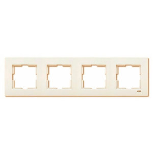 Рамка Viko Karre 90960213 4 поста универсальная кремовая