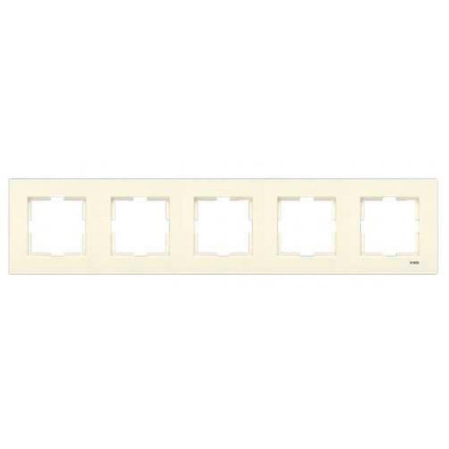 Рамка Viko Karre 90960214 5 постов универсальная кремовая
