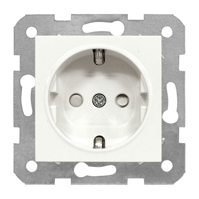 Розетка Viko Karre 90963608 с заземлением 1 гнездо белая Розетка Viko Karre 90963608 с заземлением 1 гнездо белая