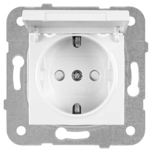 Розетка Viko Karre 90963612 с крышкой 1 гнездо белый