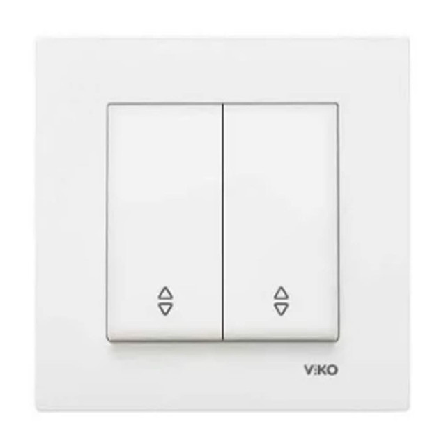 Выключатель проходной Viko Karre 90963617 2 клавиши белый