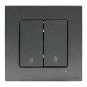 Выключатель проходной Viko Novella 92105417 2 клавиши дымчатый