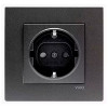 Розетка Viko Novella 92105442 1 гнездо с заземлением дымчатый