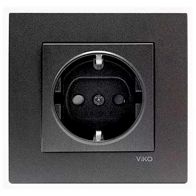 Розетка Viko Novella 92105442 1 гнездо с заземлением дымчатый