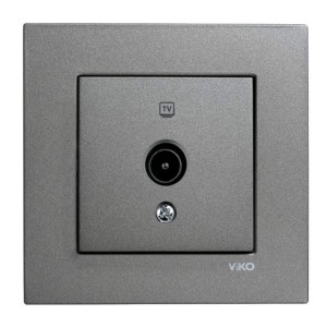 Розетка TV Viko Novella 92105449 1 гнездо дымчатый