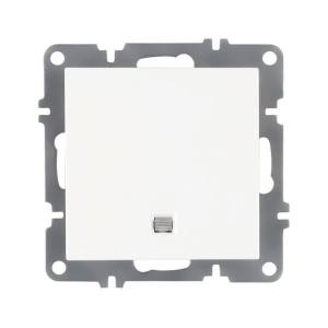 Выключатель Arvia Electric Karen 50 01 1000 201 1 клавиша с подсветкой белый