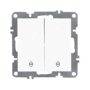 Выключатель проходной Arvia Electric Karen 50 01 1000 211 2 клавиши белый