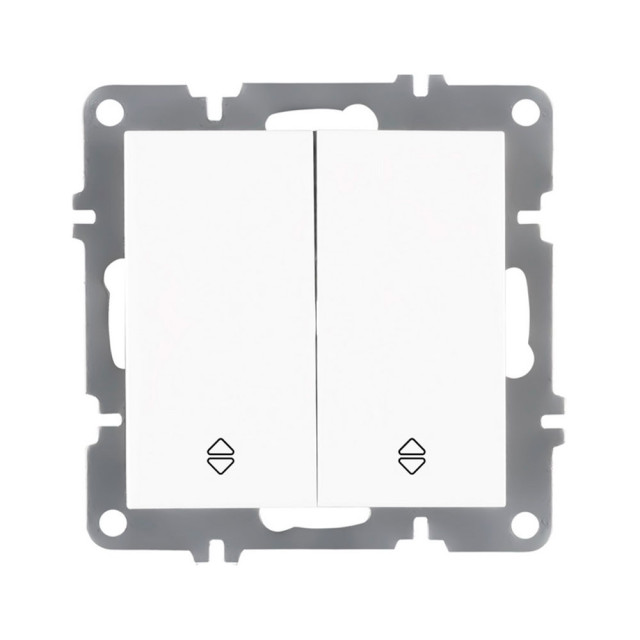 Выключатель проходной Arvia Electric Karen 50 01 1000 211 2 клавиши белый