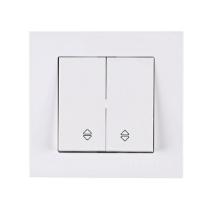 Выключатель проходной Arvia Electric Karen 50 01 1000 211 2 клавиши белый