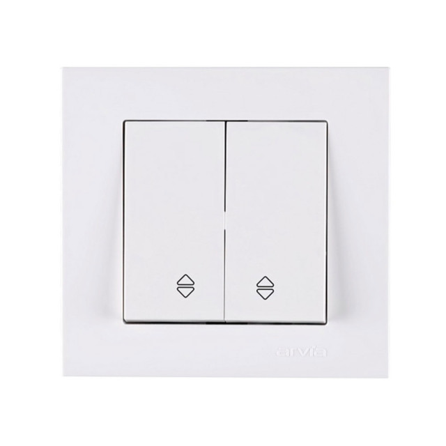 Выключатель проходной Arvia Electric Karen 50 01 1000 211 2 клавиши белый