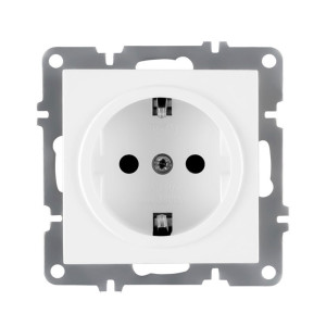 Розетка Arvia Electric Karen 50 01 1000 217 с заземлением белая