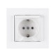 Розетка Arvia Electric Karen 50 01 1000 218 с заземлением с крышкой белая