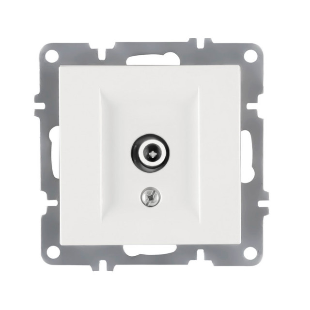 Розетка для ТВ Arvia Electric Karen 50 01 1000 273 концевая белая механизм