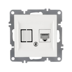 Розетка компьютерная Arvia Electric Karen 50 01 1000 247 белая механизм