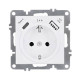 Розетка Arvia Electric Karen 50 01 1000 301 с заземлением USB+TYPE C белая механизм