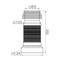 Удлинитель гибкий для унитаза AV Engineering AVE129350 армированный 350 мм