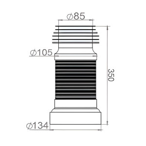 Удлинитель гибкий для унитаза AV Engineering AVE129350 армированный 350 мм