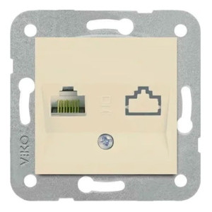 Розетка компьютерная Viko Karre 90967232 1 гнездо кремовый