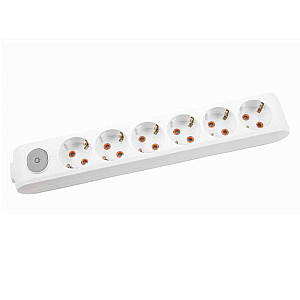 Колодка Viko 90117600 6 гнезд с кнопкой