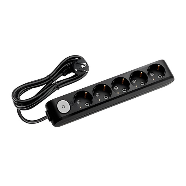 Удлинитель Viko 90137505 с кнопкой 5 гнезд 5 м