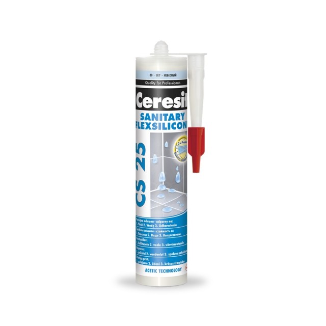 Герметик силиконовый Ceresit CS 25 санитарный антрацит №13 280 мл