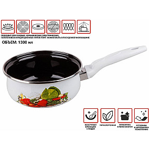 Ковш Perfecto Linea Урожай 51-881113 стальной эмалированный 1.3 л