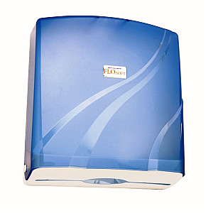 Диспенсер FLOsoft D-SD32/M для листовых полотенец прозрачно-голубой