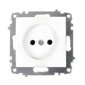 Розетка EL-BI Zena-Vega 609-015600-215 без заземления белоснежная