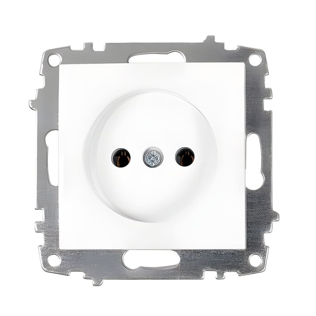 Розетка EL-BI Zena-Vega 609-015600-215 без заземления белоснежная