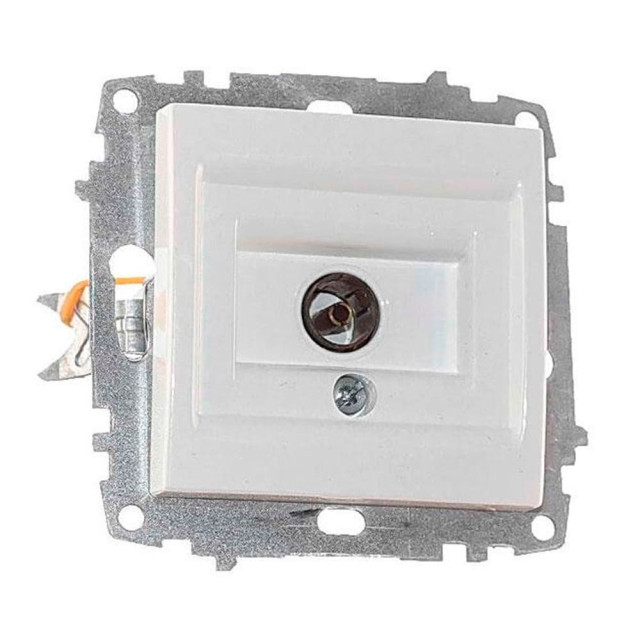 Розетка TV EL-BI Zena-Vega 609-015600-246 концевая белоснежный механизм Розетка TV EL-BI Zena-Vega 609-015600-246 концевая белоснежный механизм