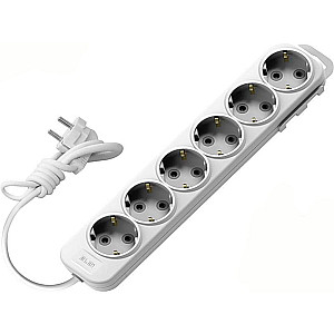 Удлинитель EL-BI Myra 527-010202-611 6 гнезд c заземлением белый 2 м