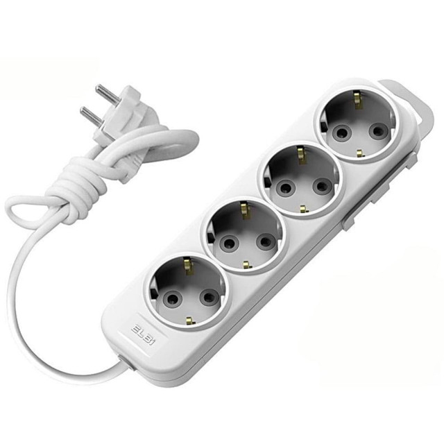 Удлинитель EL-BI Myra 527-010205-421 4 гнезда c заземлением белый 5 м